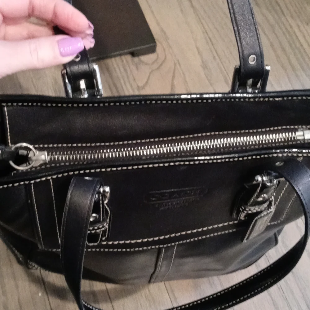 💝Coach Black leather purse Authentic - Picture 9 of 15